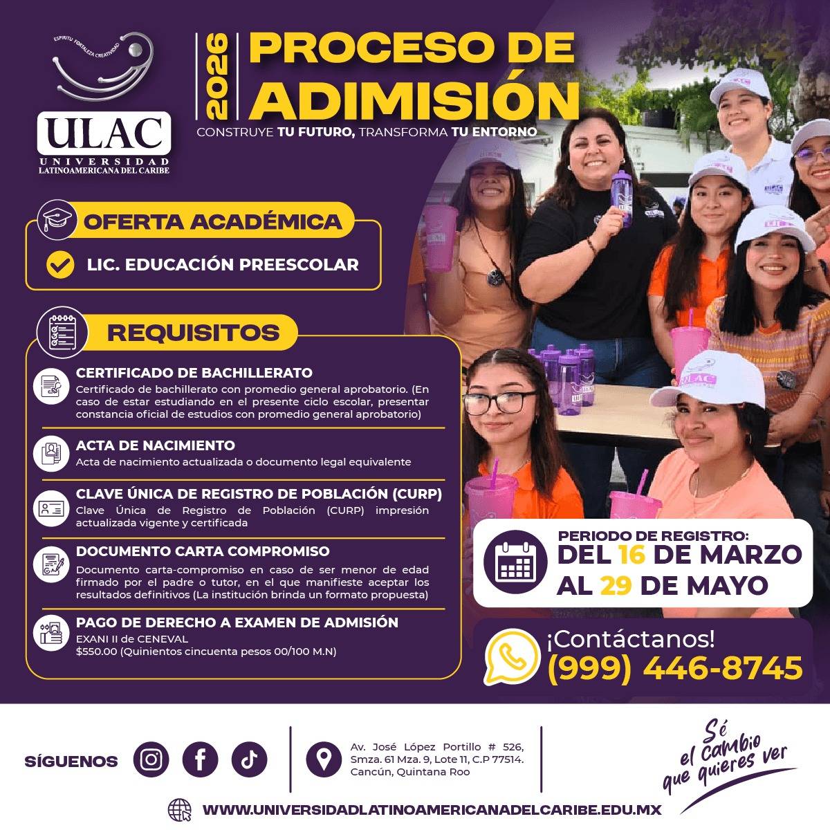 ¡Da el primer paso hacia tu futuro profesional con ULAC Cancún!